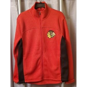 Med NHL‎ Licensed Chicago Blackhawks Hockey Full Zip Sweater GIII Sports